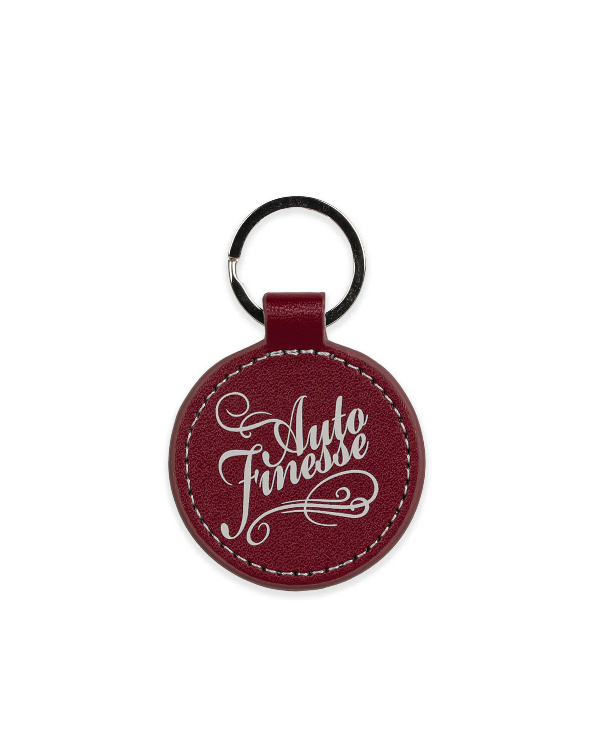 Round Leather Key Ring - Image 3