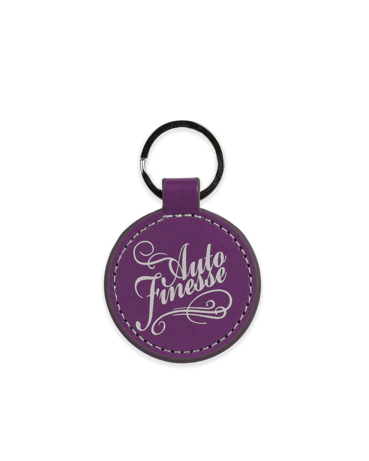 Round Leather Key Ring - Image 4